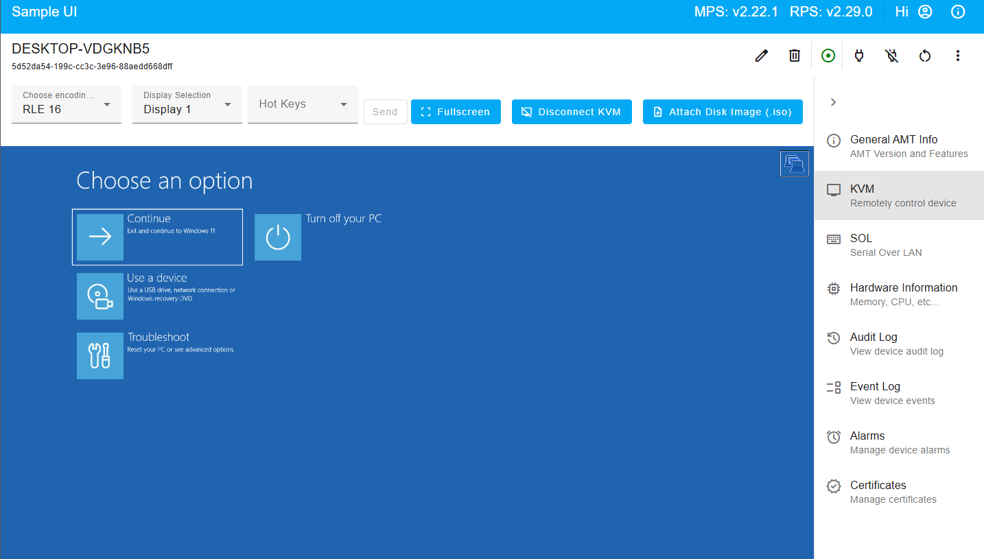 Figure 14: Windows Recovery Screen
